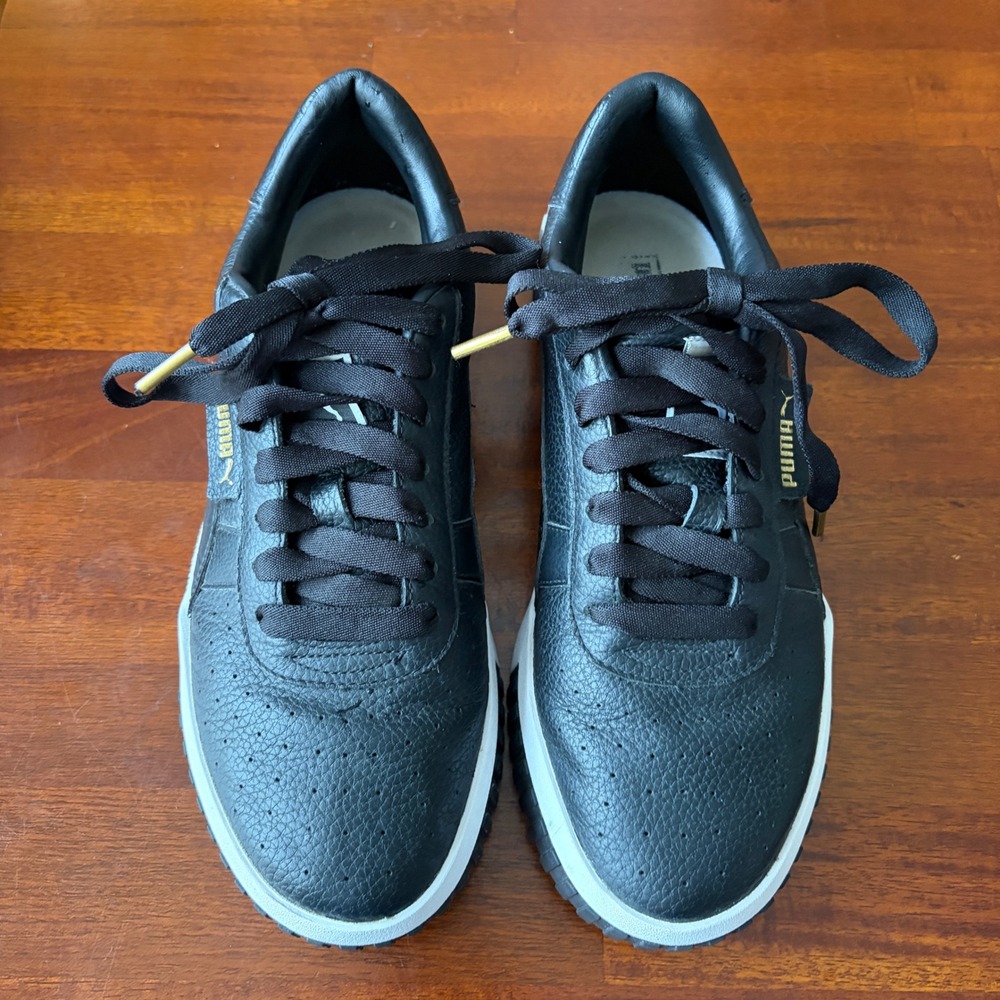 Puma Cali Low Cut Women's Sneakers Shoes Black White 9.5